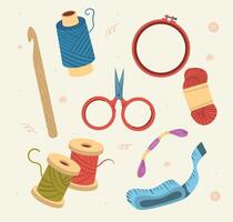 Handmade Art Supply Kit for DIY Projects and Creative Crafting vector