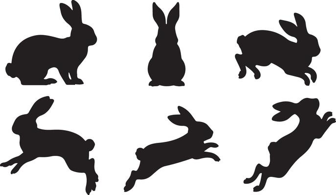 Collection of Rabbit silhouettes