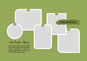 Board Picture Collage photo effect with text template vector