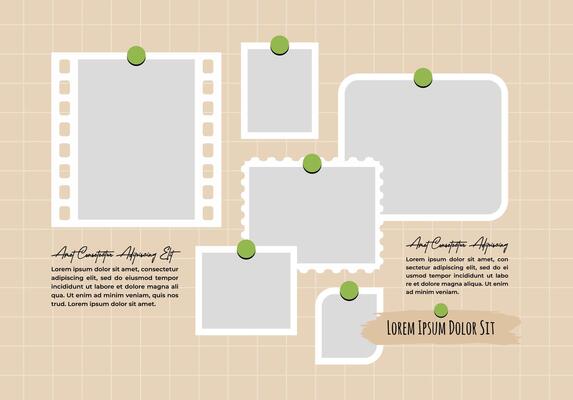 Album Picture abstract photo frames and digital photo wall template