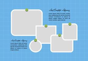 Board Picture Collage photo frames set with text vector