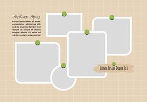 Abstract Picture photo Collage grid photo effect template design vector