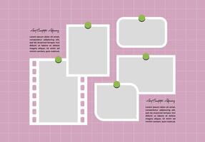 Abstract Picture grid layout abstract photo frames template vector
