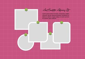 Board Picture Blank collage frame template for photos and images vector