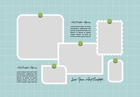 Blank Pictures or photos frame collage comics page grid layout abstract photo frames and digital photo wall template vector