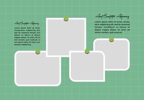 Board Picture Photo frame collage modern concept template vector