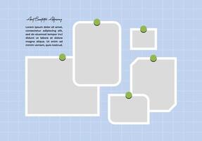 Moodboard Pictures or photos frame collage, page grid layout abstract photo frames and digital photo wall template vector