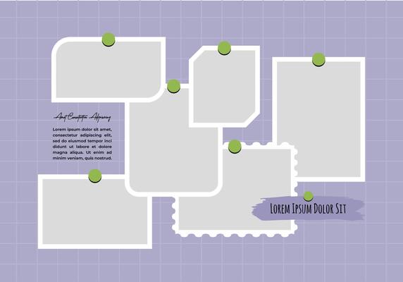Album Picture page grid layout abstract photo frames