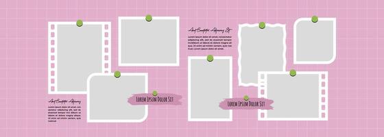 Abstract Template Collage Frames for photo Creative vector