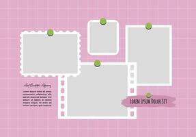 Abstract Picture comics page grid layout abstract photo frames and digital photo wall template vector