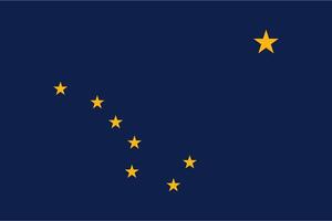Alaska flag stock image. vector