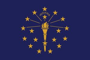 Indiana Flag Stock Image. vector