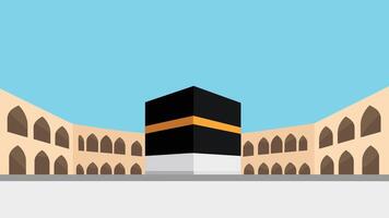 Islamic ka bah Simple flat vector