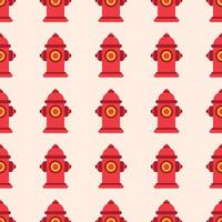 Fire hydrant seamless pattern. Flat illustration for background, packaging, cover, wrapping paper vector