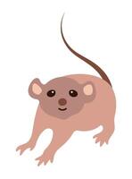 Little mouse, little rat. Cute, funny character. Isolated illustration for your design vector