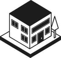 Modern Isometric Building Illustration for Architecture and Design vector