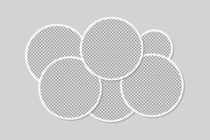 collage frame in the shape of a circle. A template for a contemporary picture collage or infographic vector