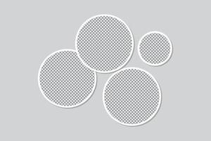 Circle collage frame. Template for photo collage or infographic in modern style vector