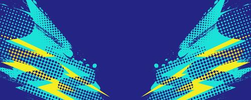 Abstract Sports Background with Dynamic Brush Texture and Halftone Style. Grunge Background for Banner or Poster Design vector