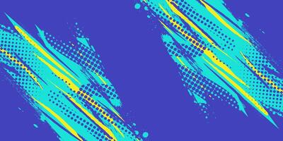 Abstract Sports Background with Vibrant and Dynamic Brush Texture and Halftone Effect. Grunge Background for Banner or Poster Design vector