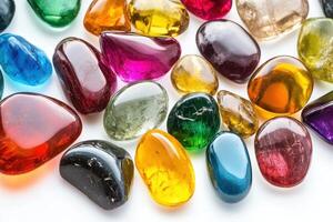 Collection of Polished, Multicolored Gemstones photo