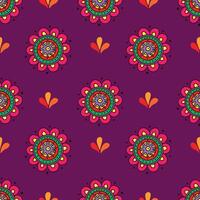 Floral pattern. Drawings of flowers and leaves on a dark background for fabric design. vector