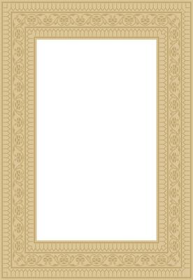 golden square Turkish national ornament. Ottoman border, frame. Ethnic floral rectangle, Seljuk Turks pattern. Decor of the Sultan's palaces.