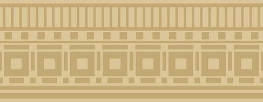endless Assyrian gold ornament. Seamless border, Mesopatamia frame. Pattern of the ancient East. vector