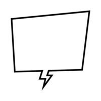 speech bubble message icon over white background, line style, illustration. vector