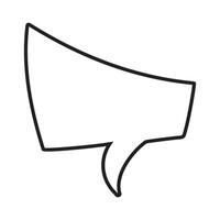 Speech bubble icon. Hand drawn illustration of speech bubble icon for web design vector