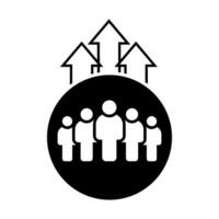 People Icon group of people in a flat color glyph pictogram illustration vector