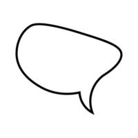 Speech bubble isolated icon . message illustration designiconic line art style. vector