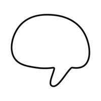 speech bubble icon over white background, line and fill style, illustration sign or symbol. vector