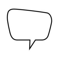 Speech bubble icon. message illustration designicon line and fill style. vector