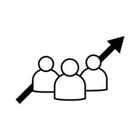 Teamwork icon illustration design template on white background. Can be used for web and mobile. vector