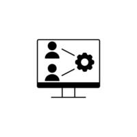 computer icon design symbol of software development, website development, social media marketing, digital marketing, internet advertising. vector