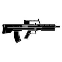 Machine gun icon . Weapon illustration logo for web vector