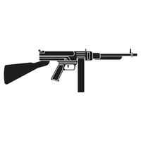 Machine gun icon . Weapon illustration symbol for web vector