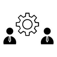 Teamwork icon . Teamwork pictogram isolated on white background vector