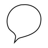 speech bubble message isolated icon illustration designiconic line and fill vector