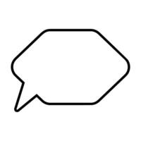 Speech bubble icon . Message isolated icon illustration designiconic line art style. vector