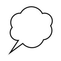 speech bubble icon over white background, line and fill style, illustration. vector