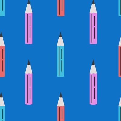 Pencil Colorful Seamless Pattern
