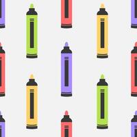 Felt Tip Pen Colorful Seamless Pattern vector