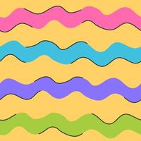 Colorful Abstract Seamless Pattern with Curvy Stripes vector