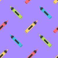 Felt Pen Marker Colorful Seamless Pattern vector