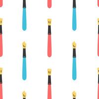 Paintbrush Colorful Seamless Pattern vector