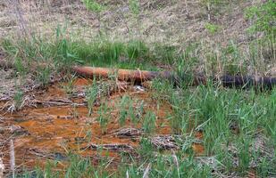 Water pollution concept. photo
