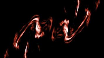 Liquid Curve Abstract Flames on Dark Background video