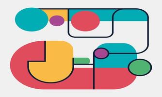 A colorful abstract design with circles and shapes vector